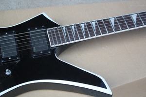 Flyoung <b>Black</b> Unusual SHape Musical Instrument 6 <b>Strings</b> Guitar - Product Image 3