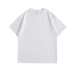 Maglietta 250gsm di alta qualità senza <span class=keywords><strong>disegno</strong></span> Logo personalizzato Design grafico pesante cotone puro T-Shirt da uomo donna semplice maglietta - Product Image 5