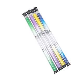 Ensemble de 4 stylos à double tête pour nail art, manches en métal et en bois, pinceaux à poils en nylon dans un sac en PVC pour la manucure - Product Image 4
