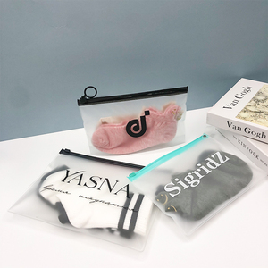 Haute qualité personnalisé PEVA maillots de bain sac d'emballage fermeture éclair givré PVC pour vêtements pour chaussettes emballage sérigraphie Surface - Product Image 2