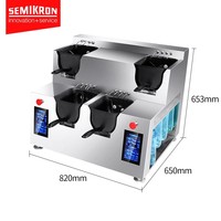 Machine de cuisson automatique en acier inoxydable de cuisine commerciale pour nouilles frites sauté pâtes de riz en forme de U agitation automatique 4kg