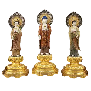 Sanman Tuo Han Baiyu Temple Customized Guanyin Bodhisattva Buddha Statue of Western Three Saints Guanyin to Bodhisattva