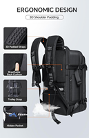 Sac à dos de voyage professionnel personnalisé, extensible 70L, avec système de compression et 2 sacs sous vide TPU détachables