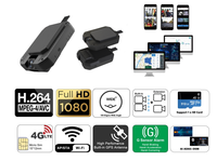 Cámara de salpicadero GPS de doble lente de 1080p alimentada por IA, monitoreo de video en tiempo real, alerta de fatiga del conductor, conectividad 4G, 1 año para alquiler de automóviles