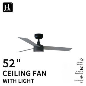 52\" Outdoor Black Living Room <b>Ceiling</b> <b>Fan</b> 3 ABS Blades Remote Control 6-Speed Reversible DC Motor Farmhouse Style for Bedroom - Product Image 3