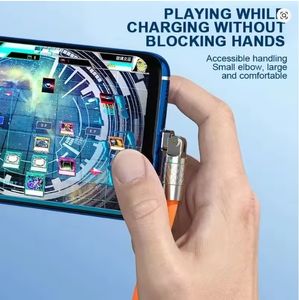 Cable USB Tipo C <span class=keywords><strong>de</strong></span> Carga Rápida <span class=keywords><strong>de</strong></span> 120W <span class=keywords><strong>7A</strong></span>, Cable en Ángulo <span class=keywords><strong>de</strong></span> 180 Grados para Juegos, para Xiaomi <span class=keywords><strong>Redmi</strong></span> Honor, <span class=keywords><strong>Cargador</strong></span> <span class=keywords><strong>de</strong></span> Teléfono, Cable USB C - Product Image 6