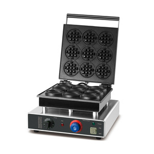 Machine à gaufres commerciale machine à gaufres de forme ronde équipement de collation fabricant de biscuits au fromage croustillant électrique - Product Image 4
