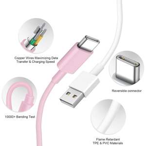 USB 2.0 to USB-C 2.0 Data Cable 5A Fast Charging Pure Copper Conductor for <b>Mobile</b> Phones Power Banks Printers Barcode <b>Scanners</b> - Product Image 2