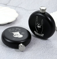 Y12 Logo personnalisé 5oz en acier inoxydable Portable extérieur Portable Camping cadeau noir mat Hip Flask