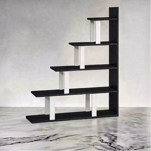 <b>Modern</b> Step <b>Shelf</b> Bookcase 5 Tier 120cm Wide Space Saving Living Room Furniture - Product Image 1