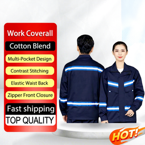 ชุดคลุมป้องกันความร้อน AmpsafeX ผลิตจากโพลีเอสเตอร์ผสมฝ้าย พร้อมแถบสะท้อนแสงมองเห็นได้ชัด ป้องกันเปลวไฟ ทนความร้อนได้ถึง 800 องศาเซลเซียส ป้องกันไอระเหย - Product Image 1