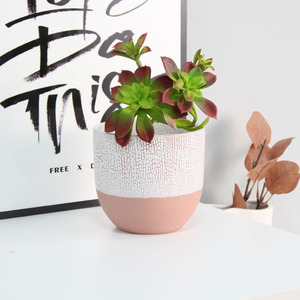 YBH petit rustique Vintage Europe émaillé en céramique jardinière Pot Dot <span class=keywords><strong>jardin</strong></span> extérieur <span class=keywords><strong>poterie</strong></span> pour plantes succulentes fleurs finition mate - Product Image 3