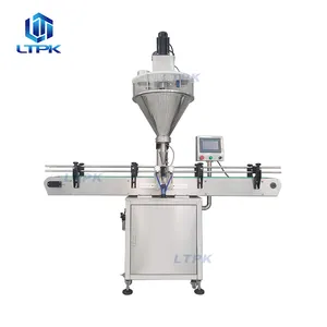 Automatic Tin Aluminum Can Auger Cup Instant Coffee Dry Milk Powder Small Spice Bottle Filling Machines Production Line