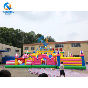 Château gonflable géant Tianxu pour l'extérieur, 300 m², qualité commerciale, en PVC, parc d'attractions, aire de jeux, parcours d'obstacles - Product Image 6