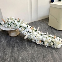 2-3m Kunstzijde Rozen Bloemenrij Op Maat Gemaakt voor Bruiloft Tafeldecoratie Achterwand Boog Evenement Podiumdecoratie