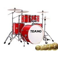 Sendi Professional 5-Piece Entry Level Jazz Drum Set with Bass Drum for Adults Children Beginner Acoustic Maple Drum Instrument