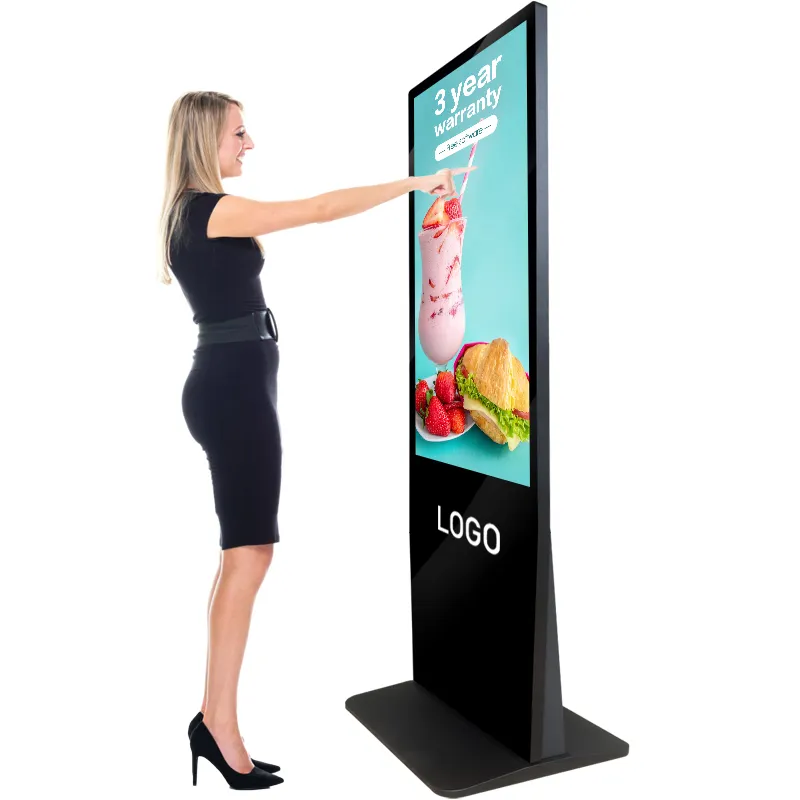 65 Zoll Android Nits Boden stehend LCD Digital Signage und Displays mit CMS-Software