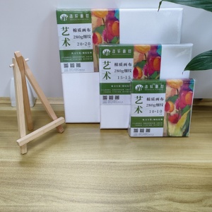 Piccola tela 20*20 legno 280g cotone tela allungata pittura a olio cornice forniture artistiche pittura su tela vuota - Product Image 5
