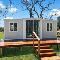 Kits d'extension de maisons préfabriquées modulaires, maisons conteneurs personnalisées, vente en gros de maisons conteneurs extensibles en panneaux sandwich en acier léger