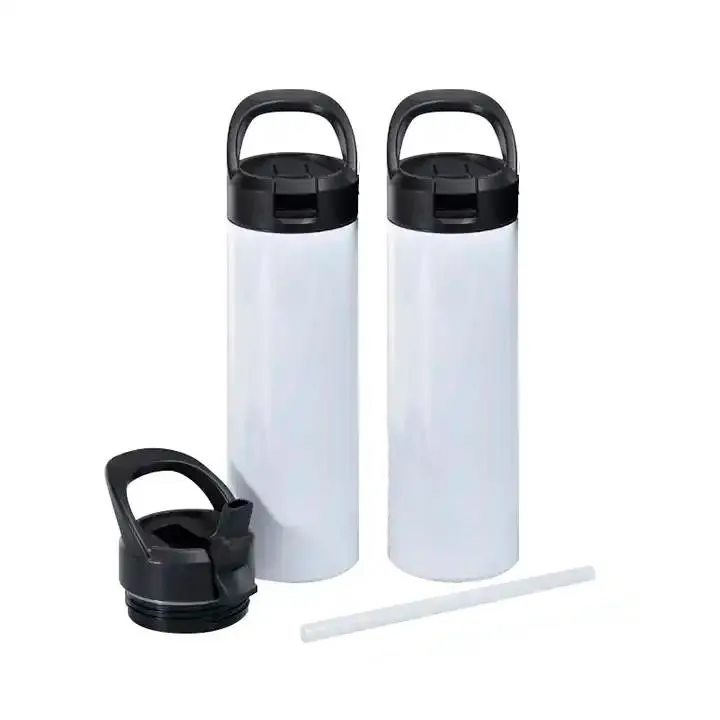 USA 20oz Sublimation blank stainless steel vacuum insulated sublimation straight tumbler sport water bottle with screw lid