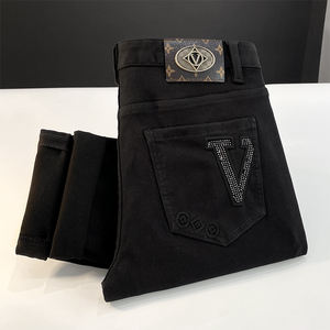 <span class=keywords><strong>กางเกง</strong></span><span class=keywords><strong>ยีน</strong></span><span class=keywords><strong>ส์</strong></span>ปักลายสำหรับผู้ชายกางเกงทรงกระบอกตรงทรงหลวมลำลองยืดหยุ่นสำหรับผู้ชาย2025ฤดูร้อนแบบสั่งทำ - Product Image 5