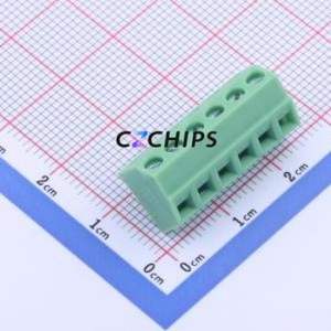 KF127S-3.81-6P Screw Terminal Block Through hole Component (THT),P=3.81mm Connector 1x6P 3.81mm Green Through Hole - Product Image 1