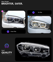 Faro Delantero para BMW X5 F15, Faro LED 2014-2018, Sistema de Iluminación Delantera Profesional, Ensamblaje de Faro de Repuesto
