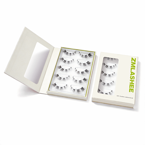 En gros Faux cils noirs courbés en <span class=keywords><strong>D</strong></span>, en segments, effet vison, pour extension de cils en grappe DIY, kit de colle - Product Image 5