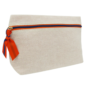 Impression personnalisée jute cosmétique sac à fermeture éclair <span class=keywords><strong>pochette</strong></span> <span class=keywords><strong>bolso</strong></span> de cosmeticos - Product Image 2