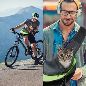 Pet Dog Cat Crossbody Carrier Breathable Mesh <b>Small</b> Pet Shoulder Bag Outdoor Travel <b>Backpack</b> Semi Circle Shape - Product Image 4