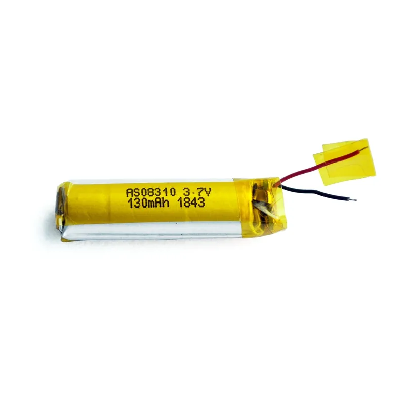 IEC62133/UN38.3 인증 리포 배터리 08310 3.7V 130mAh 리튬 폴리머 충전식 배터리