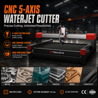 Máquina de Corte por Chorro de Agua Automática WONLEAN de 5 Ejes CNC de Precisión para Piedra, Vidrio, Acrílico, Madera, Caucho y Materiales Compuestos