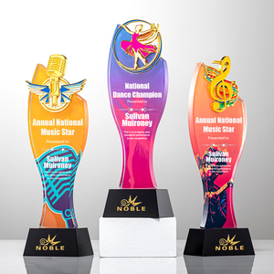 Trophée <span class=keywords><strong>en</strong></span> cristal et <span class=keywords><strong>en</strong></span> métal pour le champion de la <span class=keywords><strong>musique</strong></span> et de la danse, trophée d'art personnalisé pour les gagnants <span class=keywords><strong>des</strong></span> examens de niveau - Product Image 1