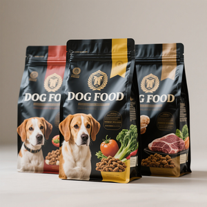 8 mặt niêm phong túi nhiều lớp đáy phẳng túi thực phẩm nhôm lá đứng lên Túi với dây kéo chó túi bao bì thực phẩm vật nuôi - Product Image 6