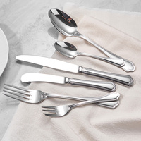 Ensemble de Couverts en Acier Inoxydable Écologique de Luxe Léger, Vente en Gros, Logo Personnalisé, Finition Miroir Argenté, pour Banquets et Traiteurs