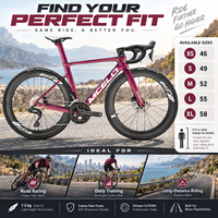Vélo de route en carbone léger avec transmission électronique Ultegra Di2 2x12 vitesses pour la course et le cyclisme sur route