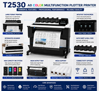 Plotter Multifunción a Color T2530 A0 Reacondicionado, Impresora de Formato Grande, Escáner de Dibujo CAD, Máquina Copiadora
