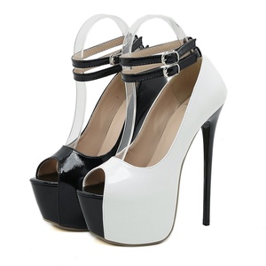 Sandalias Mujer Designer Sandals for Women Platform <b>Shoes</b> Peep Toe Ladies 16cm Ankle Stiletto High Heels - Product Image 1