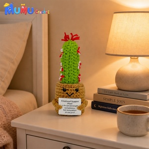 Planta de <span class=keywords><strong>Cactus</strong></span> de Ganchillo Hecha a Mano en Maceta, Decoración de Escritorio de Apoyo Emocional Duradero, Regalo, Venta al por Mayor, Logotipo Personalizado, OEM, ODM - Product Image 6