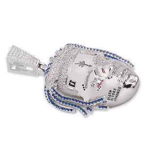 Nouvelle Arrivée Offre Spéciale Hip Hop Or Argent Pendentif Xxxtentacion <span class=keywords><strong>Rappeur</strong></span> Avatar Pendentif Collier - Product Image 6