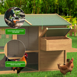 Ahşap su geçirmez büyük açık tavuk ev çin prefabrik taşınabilir ucuz tavuk kümesi - Product Image 6