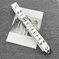 Nouvelle ceinture en cuir PU de haute qualité, style punk clouté noir brillant, tendance hip-hop américaine, pour hommes, mode unique, vente en gros en stock