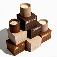 Vente en gros de boîtes cadeaux rondes pour bougies, couleurs personnalisées, cire de soja, aromathérapie fraîche, rose, marron, bougies parfumées