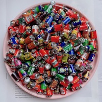 Bottiglie di bevande in resina per alimenti in miniatura lattine di Soda gioca a giochi di cucina accessori per feste giocattoli torta di amburgo gelato per casa delle bambole
