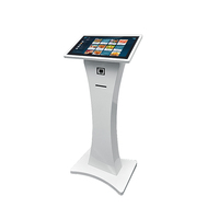 Kiosque de commande et de paiement Android 21,5/27 pouces tout-en-un avec écran tactile, lecteur QR et imprimante thermique