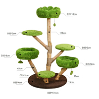 Chat vert et luxuriant cadre d'escalade chat griffoir chat arbre chat maison chat nid chat sautant plate-forme griffe meulage