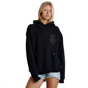 Sweat-shirts et pulls à capuche oversize décontractés pour femmes, en molleton doux et chaud, design personnalisé, vente en gros OEM - Product Image 2