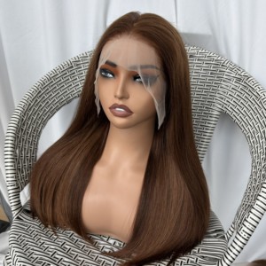 Parrucca in <span class=keywords><strong>Capelli</strong></span> Umani Vietnamiti Grezzi, Densità 200% SDD, 13*4 Lace Wig, <span class=keywords><strong>Capelli</strong></span> Lisci Lunghi Stile Bob, Alta Qualità per Donne - Product Image 3