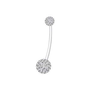 Anneau de nombril en acrylique pour femme <span class=keywords><strong>enceinte</strong></span> <span class=keywords><strong>avec</strong></span> zircon brillant, cœur, papillon, étoile, tige transparente UV, bijou de piercing pour le quotidien - Product Image 2