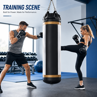 Sac de frappe robuste de haute qualité, sac de boxe noir, blanc, or, 180 cm